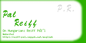 pal reiff business card
